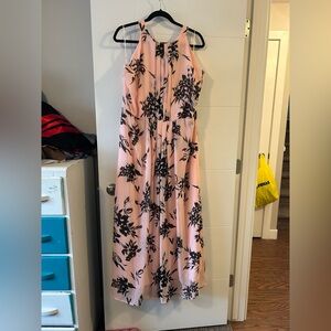 Cleo Pink and Black Floral Maxi Dress